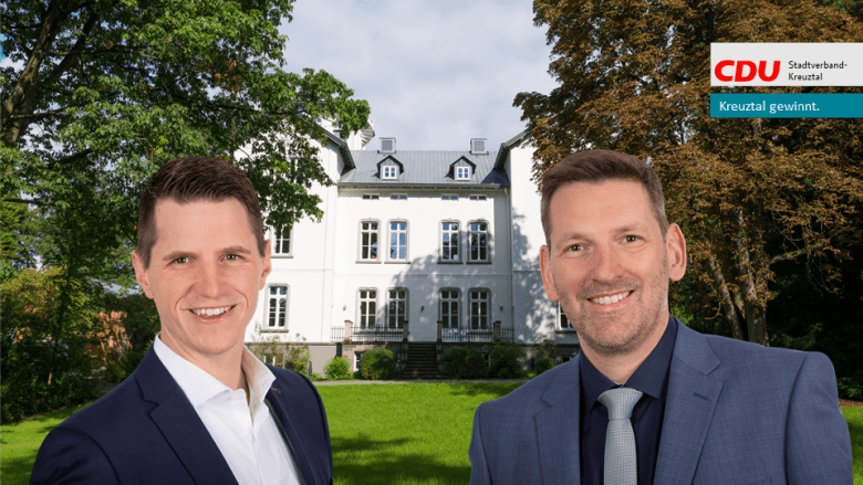 Dr. Müller und Philipp Krause, Stadtverbandsvorsitzender